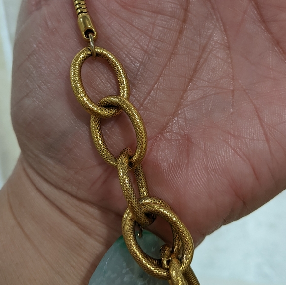 VINTAGE Genuine Stone Statement Necklace - Picture 6 of 12